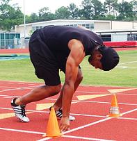 Coach Emmanuel at start